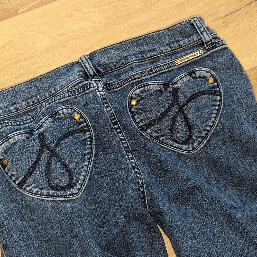 Juicy Couture The Kate Heart Pocket Jeans size 30 Y2K